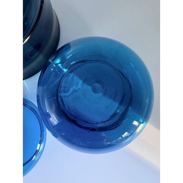 Glass Vintage Blue Glass Lidded Jars by Bertil Vallien for Boda, 1960s, Set of 2 For Sale - Image 7 of 18