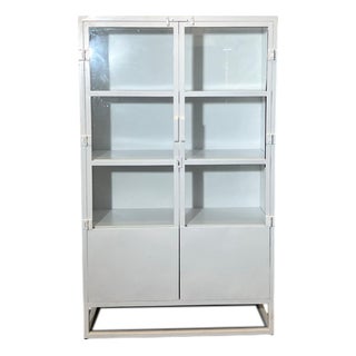 White Metal Display Cabinet from GIGA Meubel For Sale
