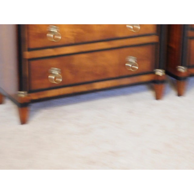 Pair Century Furn Biedermeier Empire Neoclassical Bedside Chests W Mirrors For Sale In South Bend - Image 6 of 12