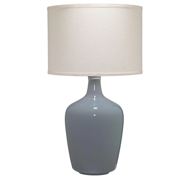 Glass Lifestyle by JY Plum Jar Table Lamp in Grey, Medium For Sale - Image 7 of 7