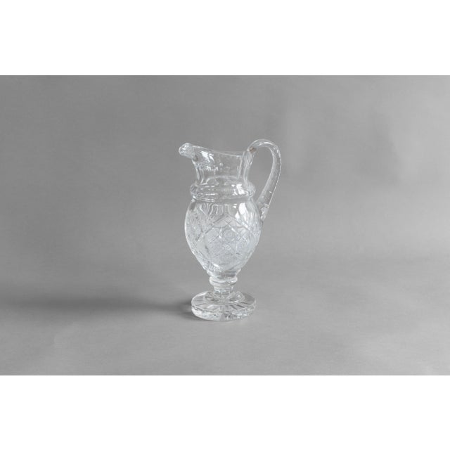 Edwardian clear cut glass water jug. U.K circa 1930.
