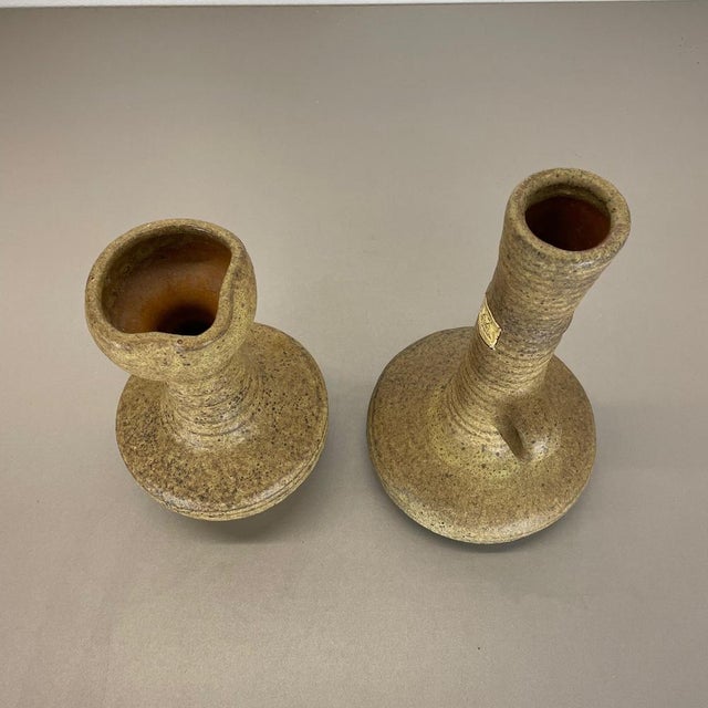 Ceramic Studio Pottery Vases from Vest Keramiek, Netherlands, 1970s, Set of 2 For Sale - Image 16 of 18