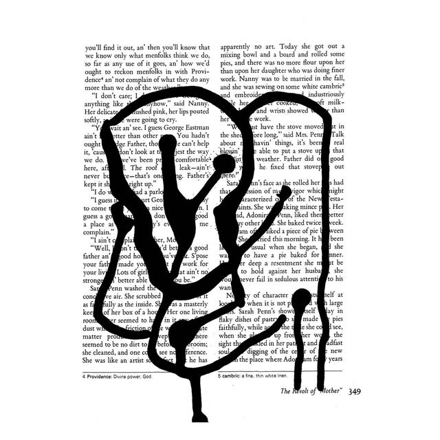 Wood Black & White Abstractions Series' (1) - Framed Gallery Wall Art Prints Installation by Diane Grant - Set of 15 For Sale - Image 7 of 17