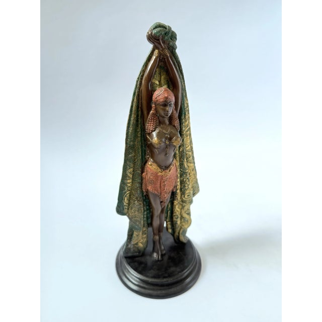 Art Deco Art Deco Bronze “Draped Dancer” Sculpture For Sale - Image 3 of 7