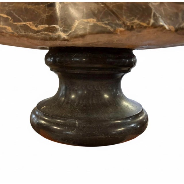 Late 20th Century Monumental Apollo Belvedere Marble Bust on Veined Carrara Marble Pedestal For Sale - Image 12 of 12