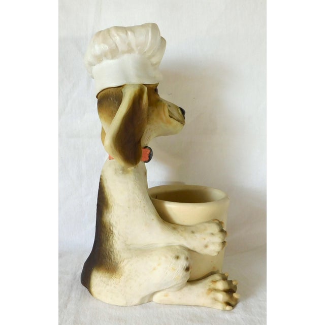 Plastic Vintage Limited Edition Whimsical Chef Beagle Dog Kitchen Utensil Holder For Sale - Image 7 of 13