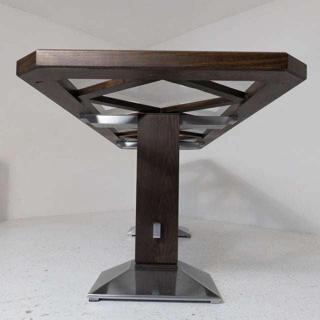 Vintage Sculptural Table in Chestnut, 1970s For Sale - Image 18 of 18