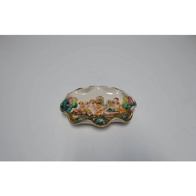 White Italian Jewelry Dish With Classical Roman Male Relief Scene For Sale - Image 8 of 10