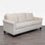 This Pottery Barn 3-seat sofa features a classic beige fabric and stylish rolled arms. It offers comfortable seating with...