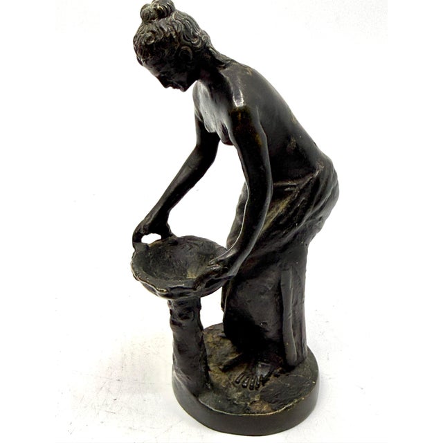 Metal 1900s 4 Grand Tour Neo Classical Bronze Miniatures incl Dancing Faun, Seated Hermes For Sale - Image 7 of 18
