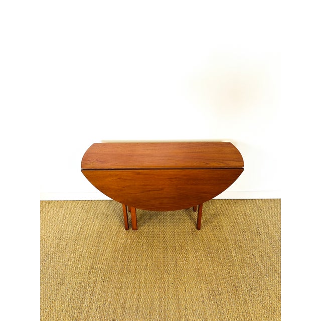 Scandinavian Folding Teak Dining Table, 1960s For Sale - Image 4 of 17
