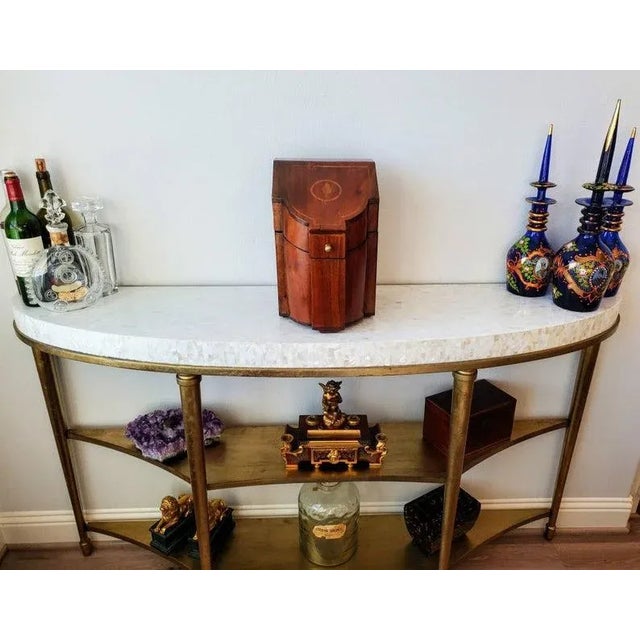 Antique American Federal Period Flame Mahogany Knife Box For Sale - Image 10 of 11