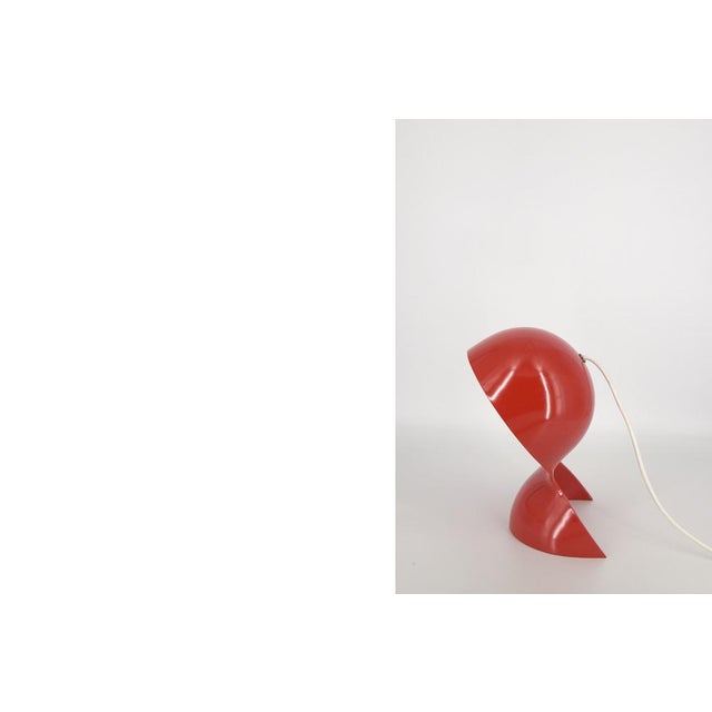 1960s Red Dalù Table Lamp for Artemide, 1960s For Sale - Image 5 of 9