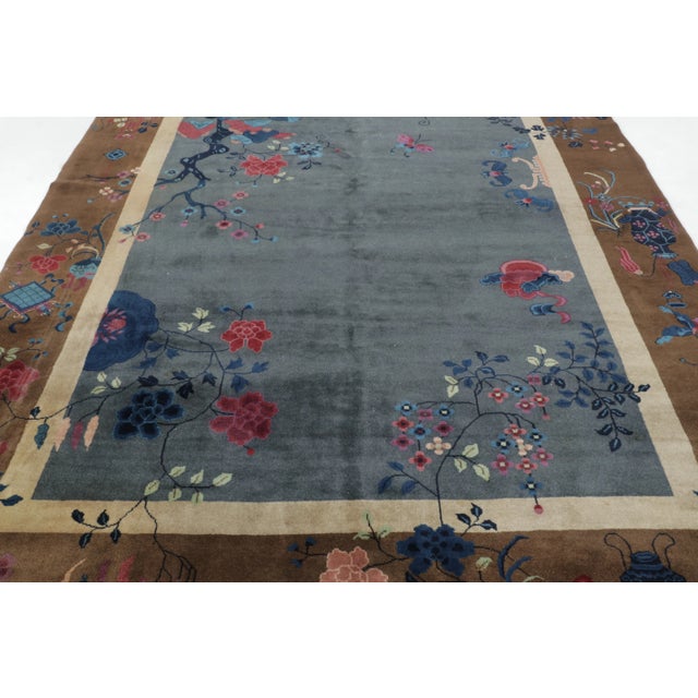 This 8x9 antique Chinese Art Deco rug is an exciting addition to Rug & Kilim’s Antique collection; a masterpiece of...