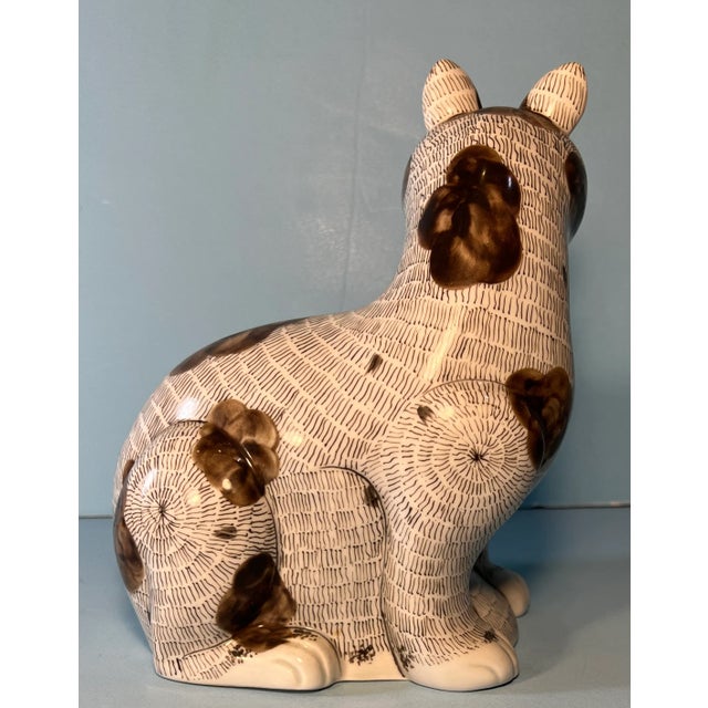 Late 20th Century Rockefeller Collection Mottahedeh Porcelain Cat For Sale - Image 5 of 12