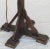 Featured is a unique Mission style Arts & Crafts floor lamp. The lamp is made of stained wood and the height is adjustable...