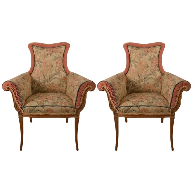 Decorative Chairs Attributed to Grosfeld House - a Pair For Sale
