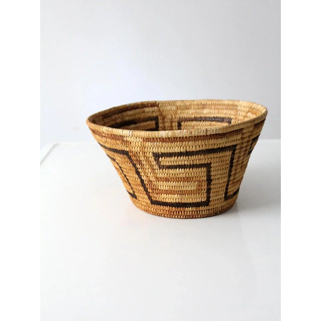 Vintage Woven Basket Bowl For Sale - Image 12 of 13