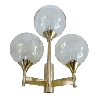 Large Vintage Glass Sconce from Sciolari For Sale