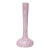 Vintage Murano Fratelli Toso Pink White Swirl Ribbons Italian Art Glass Soliflore Long Neck Flower Vase For Sale