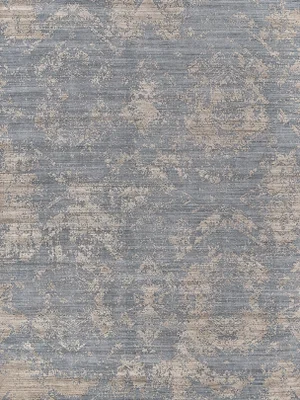 Exquisite Rugs Lillian Handmade New Zealand Wool & Bamboo Silk Navy/Brown Rug-14'X18'