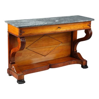 Large 19th Century Cherry Wood Console For Sale