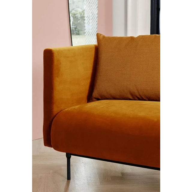 Galore Cushion Square in Dark Ochre by Warm Nordic For Sale - Image 4 of 6