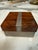 Tommaso Barbi Vintage Burl Wood & Brushed Metal Box For Sale In Los Angeles - Image 6 of 10