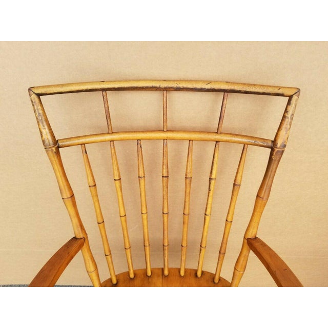 Vintage Ethan Allen Faux Bamboo Birdcage Dining Armchair Chairish