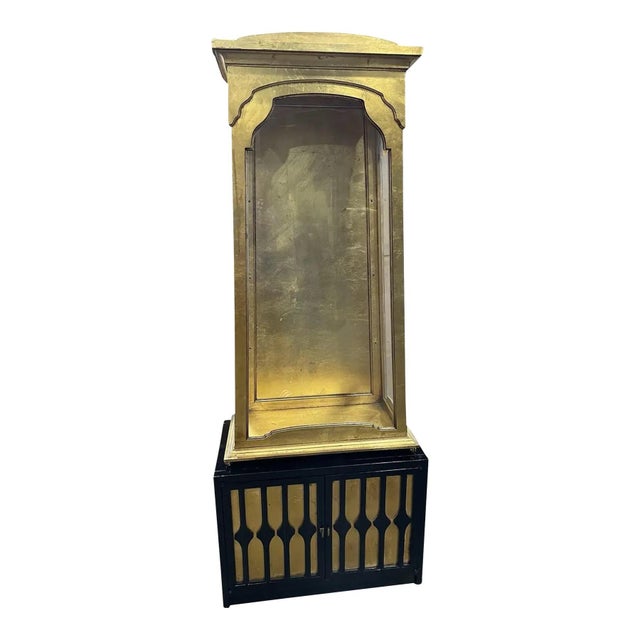 Mid 20th Century Hollywood Regency Two-Piece Etagere Display Cabinet For Sale - Image 5 of 11