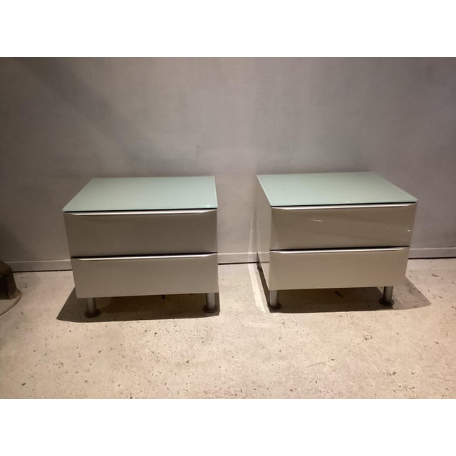 Metal Nightstands, 1980s, Set of 2 For Sale - Image 7 of 8