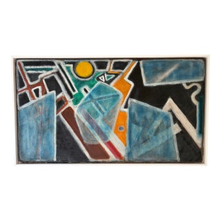 1950s Abstract Landscape "Haystacks in Moonlight" For Sale