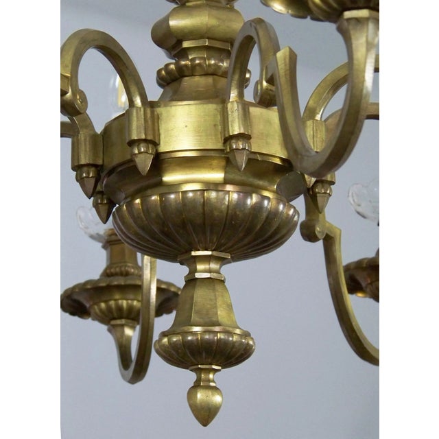 Brass Chandelier & Wall Light, 1900 For Sale - Image 6 of 15