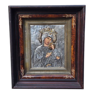 Late 19th Century Madonna and Child Religious Icon