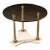 Vintage Marble Brass and Glass Round Side Table For Sale