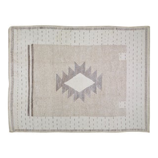 1960s Vintage Moroccan Tribal Handmade Hand Knotted Rug With Natural Colors,9'1"x12' For Sale