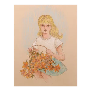 Blonde Girl With Tiger Lilies, Gloria Trachtenberg