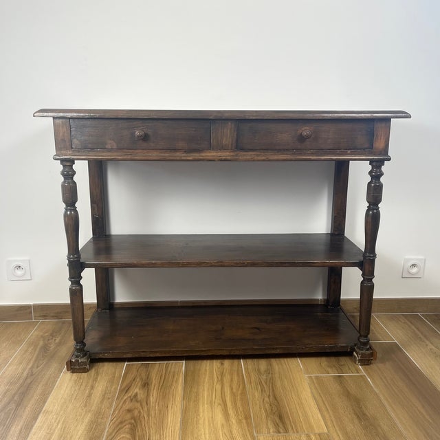 Vintage Wood Console Table, 1920s For Sale - Image 4 of 18