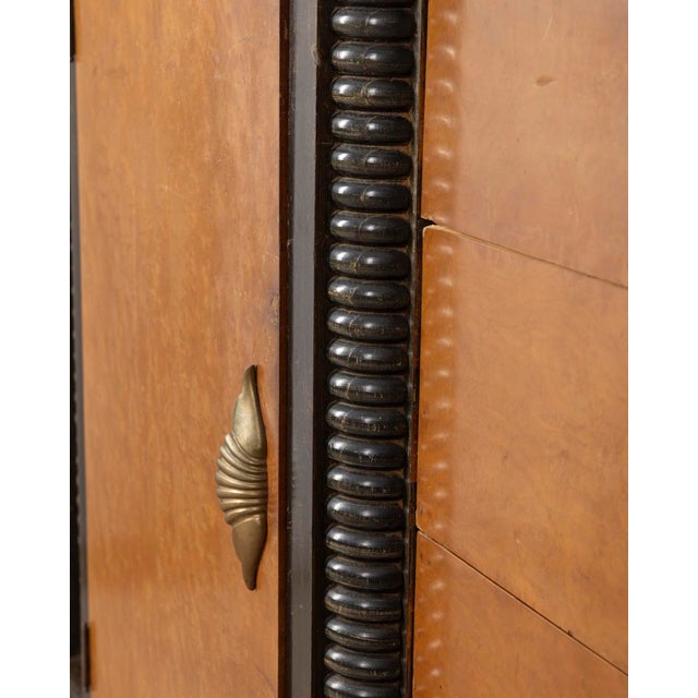 Brown Vintage Art Deco Italian Sideboard in Wood and Glass For Sale - Image 8 of 13