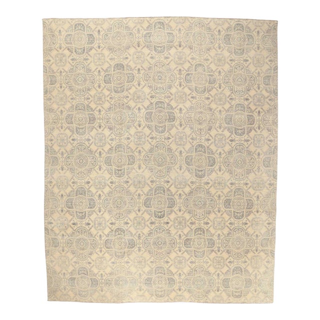 Vintage Modern Transitional Area Rug - 11'08 X 14'04 For Sale