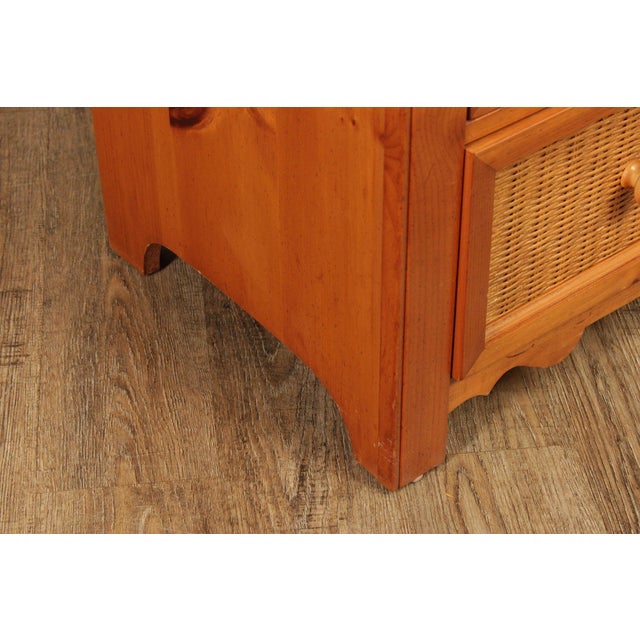 Stanley Furniture Pine and Wicker Chest of Drawers For Sale - Image 12 of 18
