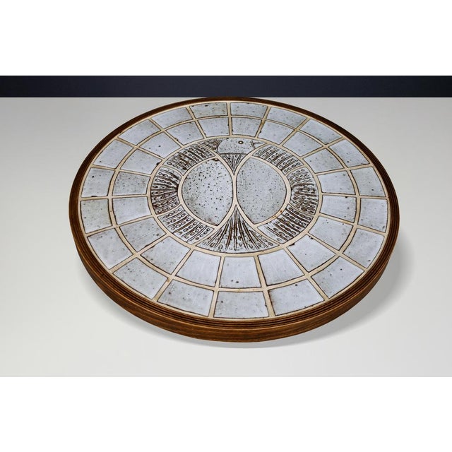 1960s Ceramic Coffee Table with Sculptural Pedestal Base from Vallauris, 1960s For Sale - Image 5 of 15