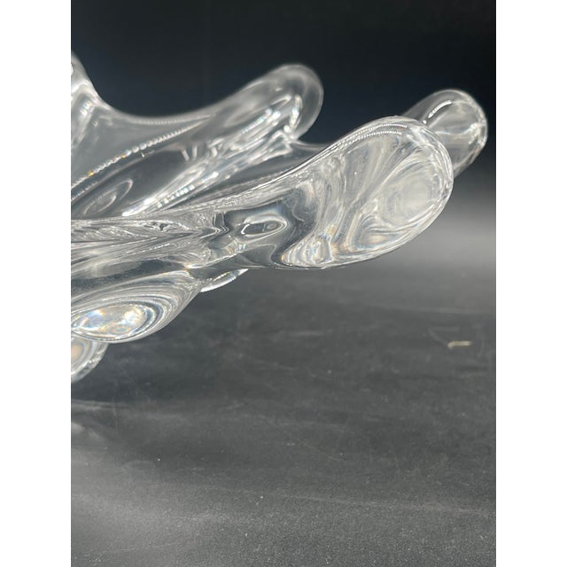 Glass 1950s Art Vannes French Crystal Centerpiece For Sale - Image 7 of 10