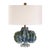 Kenneth Ludwig Chicago Ruffle Up Blue Green Table Lamp For Sale - Image 4 of 7
