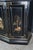 Vintage Jasper Black Lacquer Chinoiserie China Display Cabinet Pagoda Landscape, Attributed For Sale - Image 12 of 13