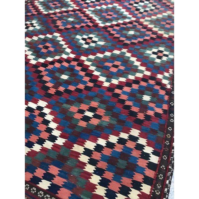 Vintage Caucasian Kilim Rug For Sale - Image 9 of 16