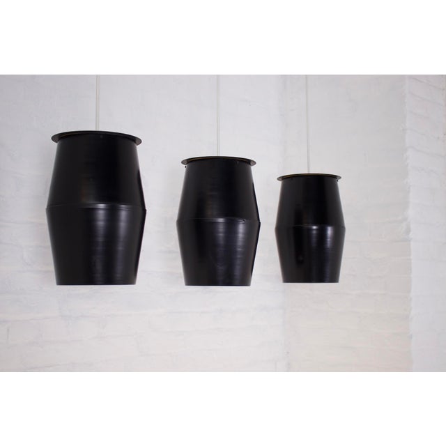 Black Modernist Ceiling Lamp, 1950s For Sale - Image 8 of 18