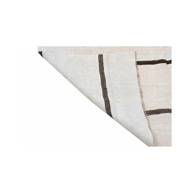Vintage Striped Turkish Hemp Kilim Rug - 6`0" X 9`10" For Sale In Los Angeles - Image 6 of 6
