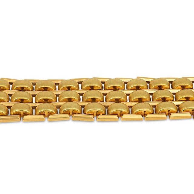 1970s Brev Italian Vintage 18k Yellow Gold Bracelet For Sale - Image 5 of 6