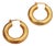 Gold Hoops with Reliefs and Friezes, Set of 2 For Sale